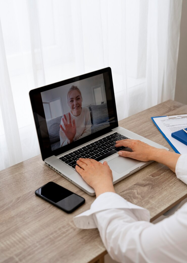 An online therapy session