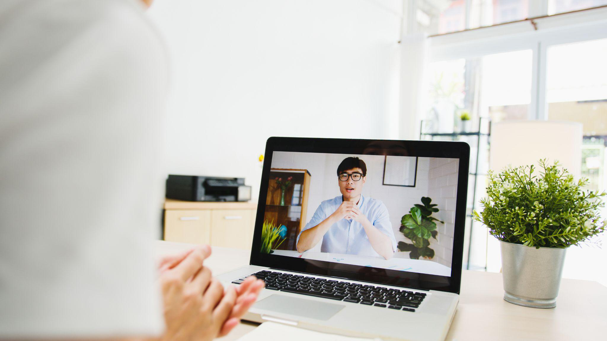 An online counselling session 